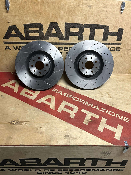 330mm 500 abarth drilled brake discs