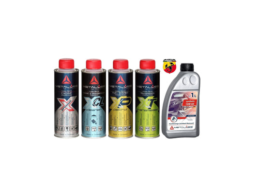 Complete anti-friction competition KIT for Abarth T-jet – Multiair (Wash, Engine, Fuel, Gearbox, 10w60 4 liters)