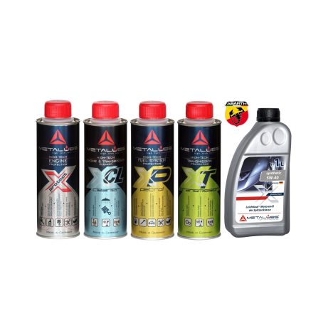 Complete anti-friction road KIT for Abarth T-jet – Multiair (Wash, Engine, Fuel, Gearbox, 5w40 4 litres)