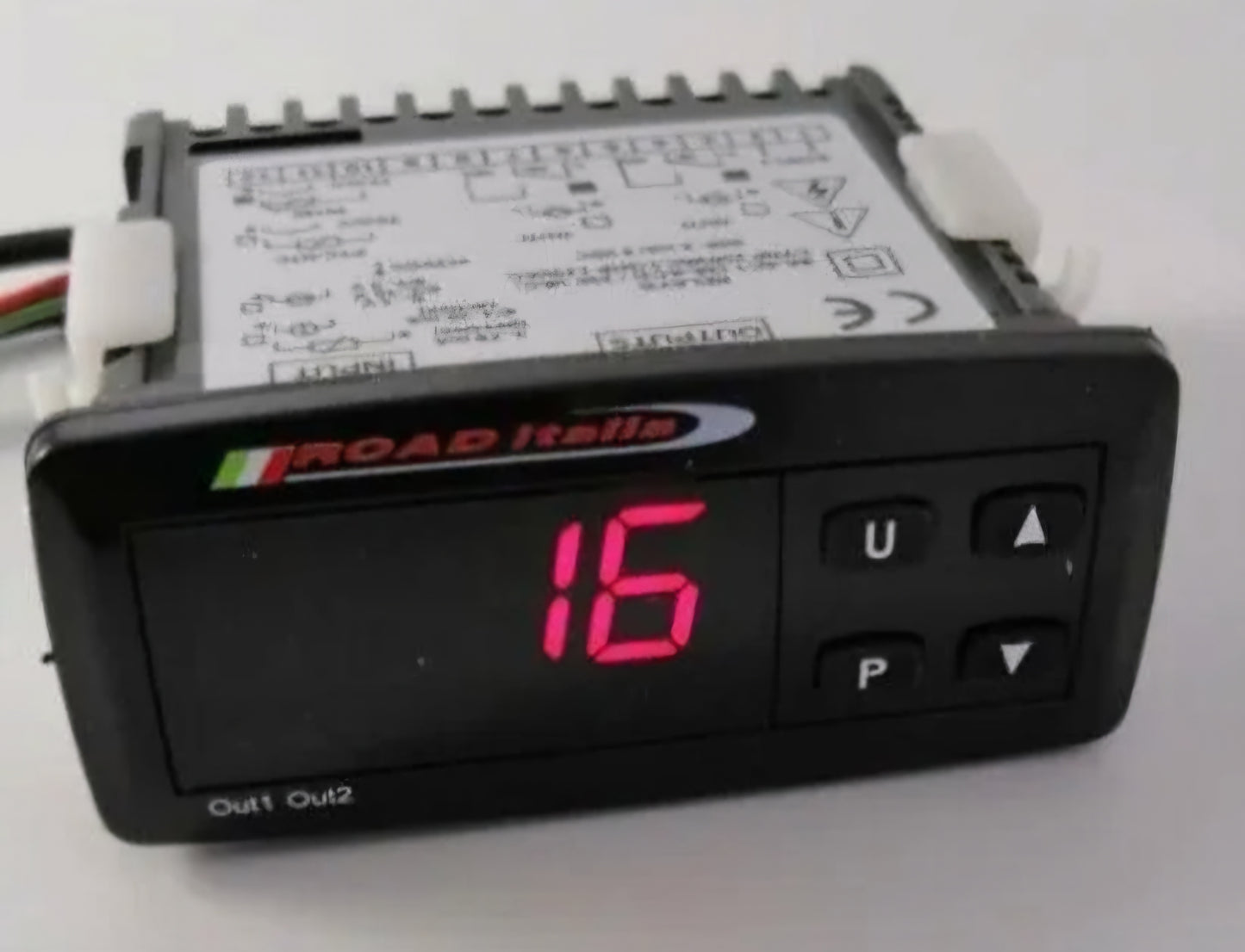 Abgastemperaturanzeige EGT + K-Sonde Road Italia Digital Rot/Blau