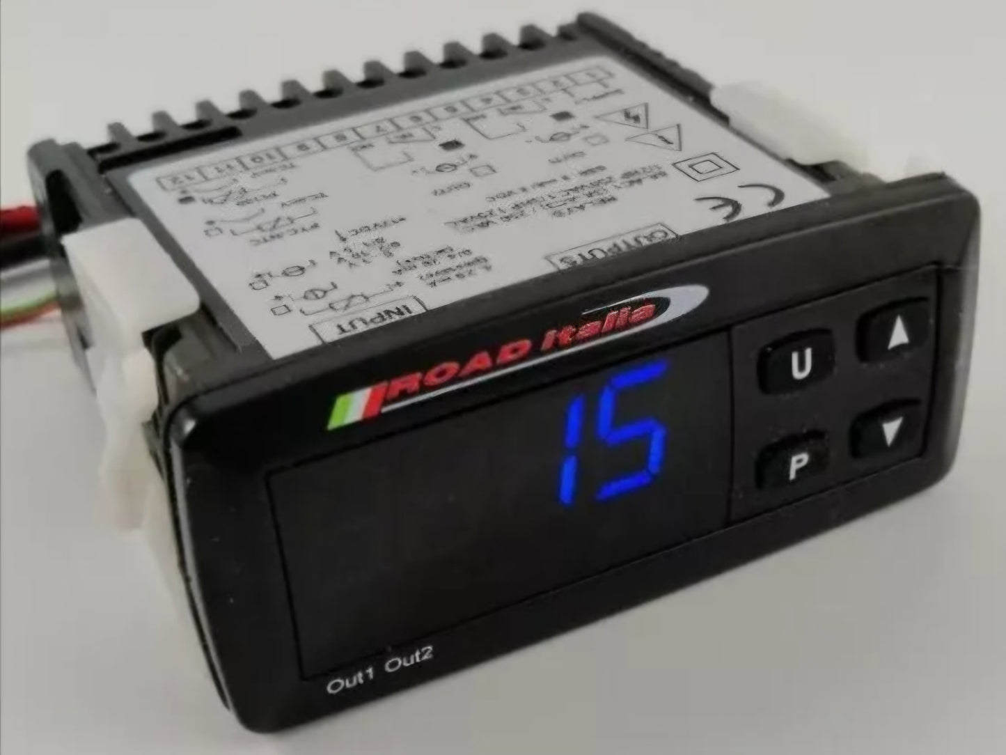 Abgastemperaturanzeige EGT + K-Sonde Road Italia Digital Rot/Blau