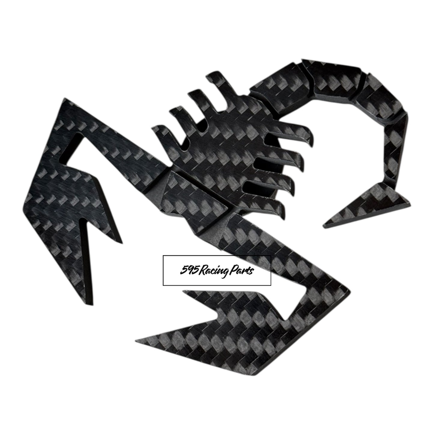 Scorpione per estrattore posteriore in VERO CARBONIO per Fiat 500 Abarth - 595 - 695