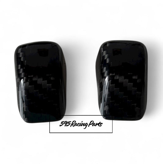 Coppia Cover spruzzini tergicristalli in VERO CARBONIO Fiat 500 Abarth - 595 - 695 - Fiat 500