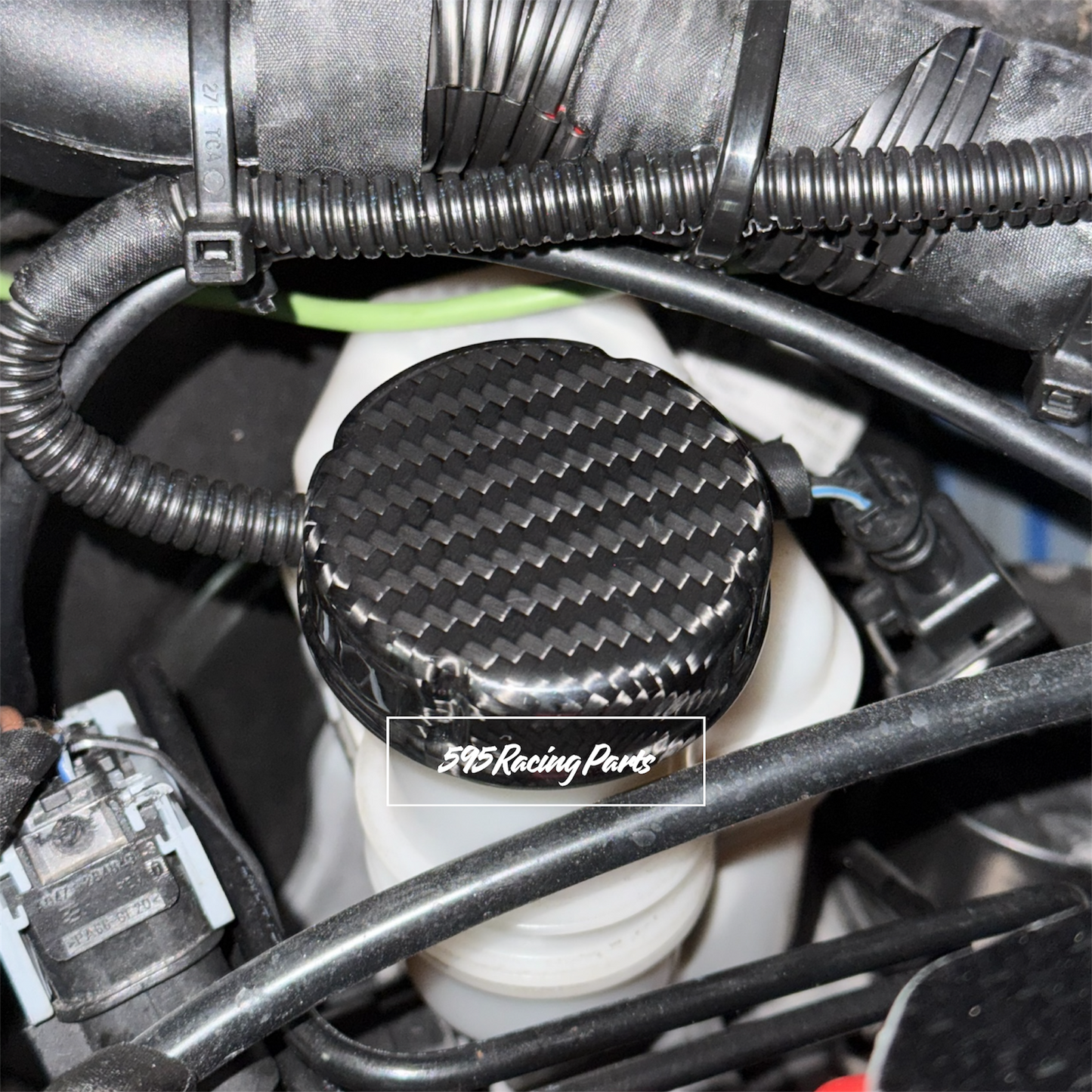 Kit tappi vano motore in VERO CARBONIO per Fiat 500 Abarth - 595 - 695 - Punto - Mito