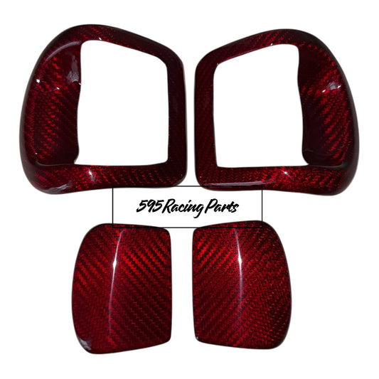 Cover coppia maniglie sedili in CARBONIO VERO Fiat 500 Abarth - 595 - 695