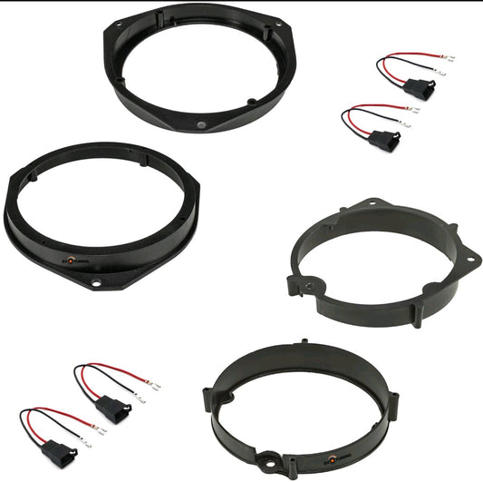 KIT ANELLI ADATTATORI ANTERIORI  165mm E POSTERIORI 130mm