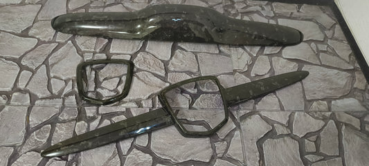 KIT COVER CARBONIO FORGIATO STEMMA ANTERIORE STEMMA POSTERIORE E MANIGLIONE USATO PERFETTO