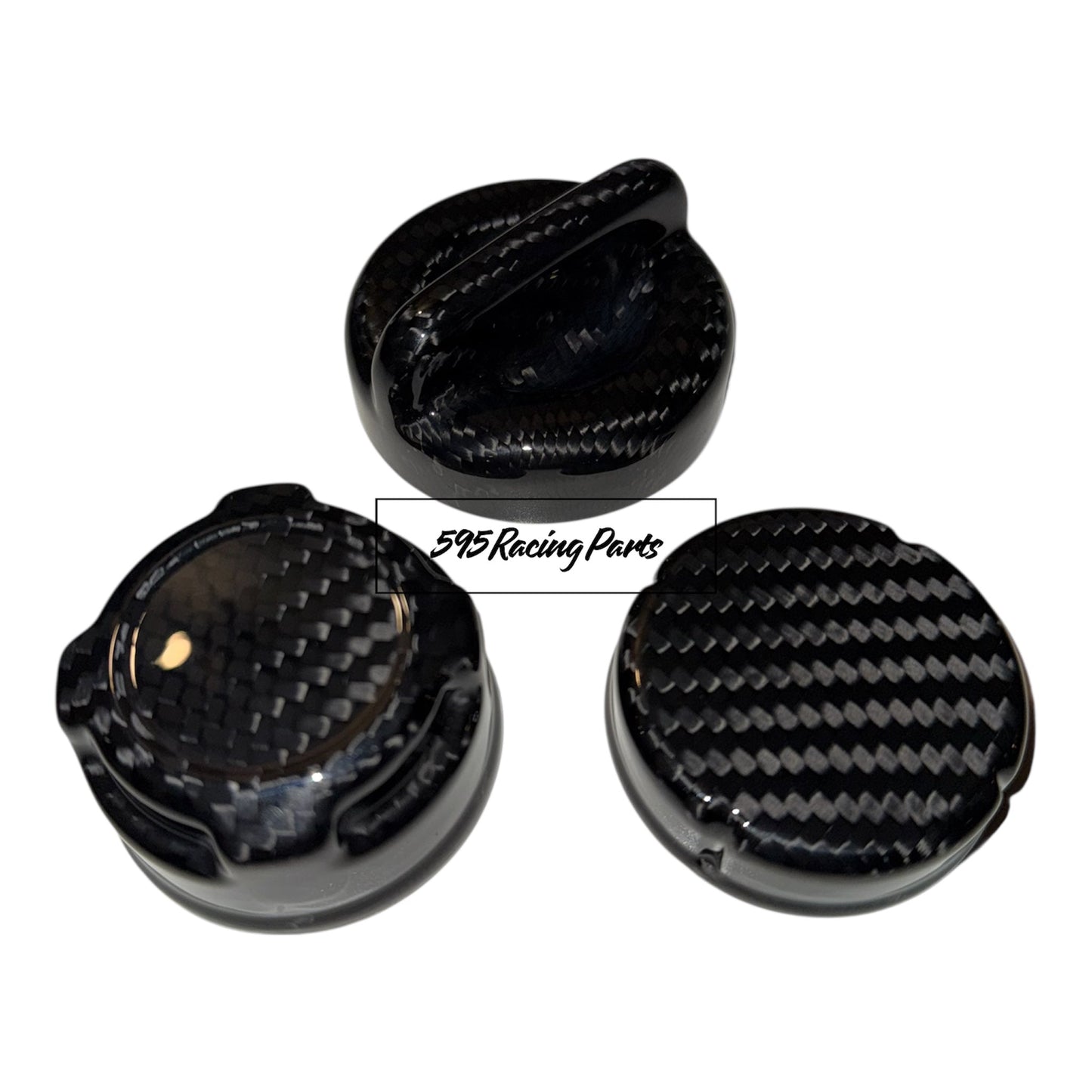 Kit tappi vano motore in VERO CARBONIO per Fiat 500 Abarth - 595 - 695 - Punto - Mito